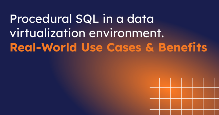 Procedural SQL in a data virtualization environment
